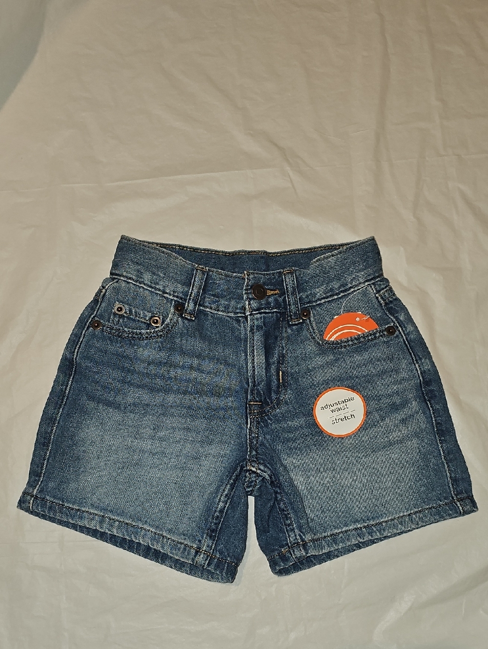 Wonder Nation Boys Adjustable Waist Denim Short, Size 4 New